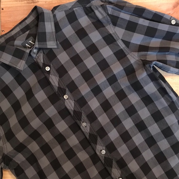 armani check shirt